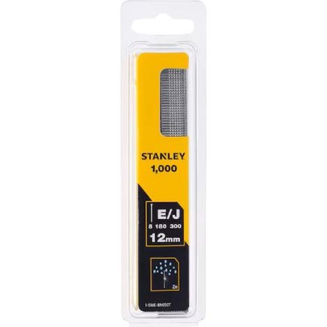 STANLEY clavo brad 8 tipo j 12mm / 15mm (1000 unds) medidas 15mm