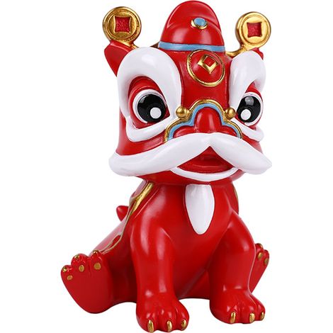Décoration Intérieure Fufu CX219 Lion Dansant Chinois Porte-Bonheur Cadeau Nouvel An (1/5)