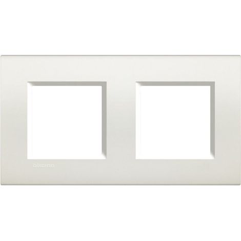 Assiette carrée Livinglight blanche 2 x 2 modules LNA4802M2BI