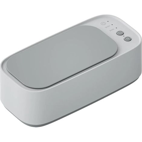 Máquina de limpieza ultrasónica con vibración de alta frecuencia, tres velocidades, limpieza cronometrada de 360 grados para joyas, chupetes y cosméticos (color gris). (1/5)
