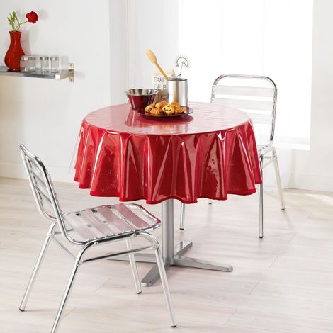 Nappe Cristal Uni Transparent 180 cm - 1710280, Tischdecke Kristall Runde, 180 cm, Transparent, Unifarben 15/100, Ohne - Douceur d'intérieur
