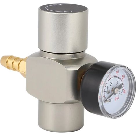 Manomètre mini régulateur CO2 à raccord rapide 3/8 po pour contenants de boissons gazeuses et fûts de bière (1/5)