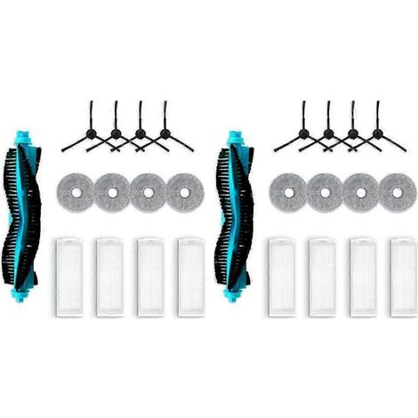 Pièces détachées pour aspirateur robot Spin Revolution 11090 : brosse latérale, filtre, chiffon, sac à poussière et accessoires. (1/5)
