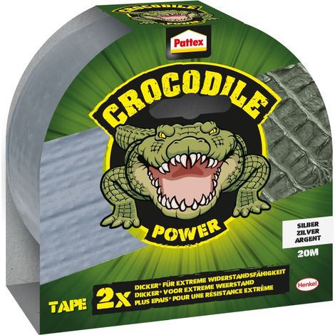 Pattex Crocodile ruban adhésif argent 20m (1/4)
