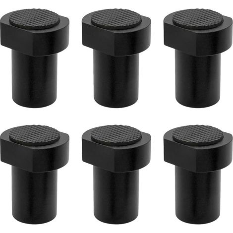 6 Piece Wooden Table Clamp 20 mm, Black Bench Dog, Aluminium Alloy Bench Hooks for Fixing Parts