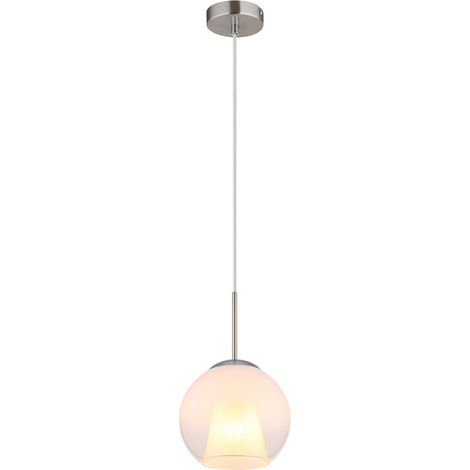 Globo - lámpara colgante - BARRY - acero - vidrio - Ø 20cm - E27
