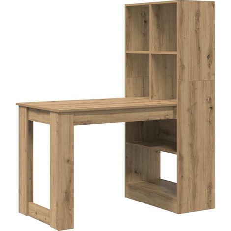 Maison Exclusive - Scrivania con lo scaffale Rovere artigianale 122 x 67 x 145 cm