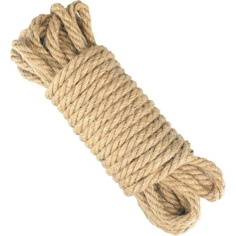 KINGLAKE 8mm Corde Jute,10M Corde Chanvre, Corde de Jardin en Chanvre,Ficelle de Chanvre pour Jardin, Bricolage, Décoration (1/5)