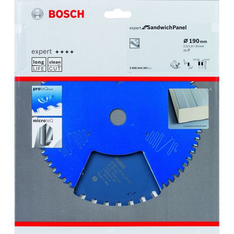 Disco de sierra CSB Expert SandwichPanel:190x30x36D  BOSCH 2608644367