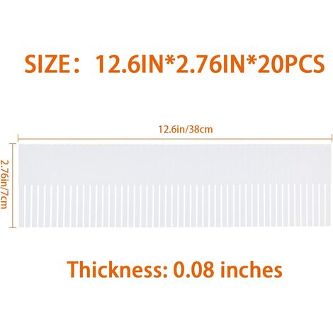 20 Schubladeneinteiler (38 x 7 cm) – Verstellbare, modulare Kunststoff-Organizer für Kleidung, Küche, Bad und Büro – Weiß (1/4)