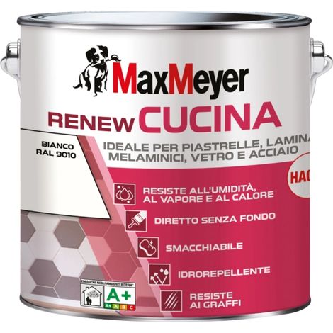 smalto all'acqua cucina max meyer "renew" bianco 2 lt