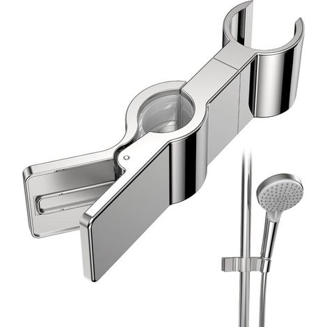 Supporto per soffione doccia, supporto per doccetta, staffa per aste doccia da 18-28 mm, supporto universale per doccetta, ruotabile di 45 gradi (1/5)