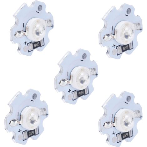 25 Hochleistungs-LED-Chips (5 V, 200 lm, 1 W), 25er-Packung für DIY-Beleuchtung, blaues Licht (455–460 nm). (1/5)