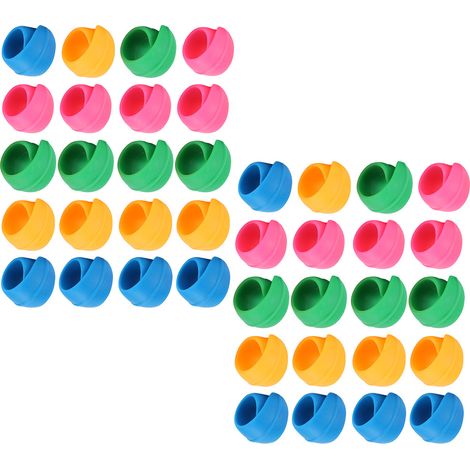 Lot de 40 clips de bobine en silicone coloré, adaptés aux accessoires de fil à coudre (1/5)