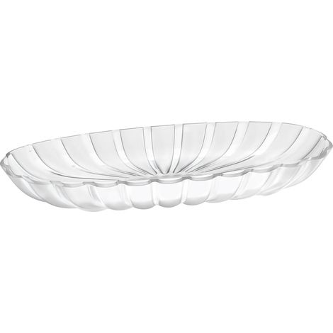 Plat De Service "Dolcevita", Bio-Based Plastic, Mother of pearl, 38x19xh4,5, Blanc (1/3)