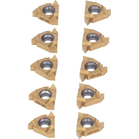 10 pièces plaquettes de tournage carbure faible résistance haute ténacité revêtement épais outils de coupe CNC tour pour usinage acier (1/5)