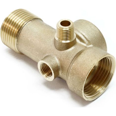 Raccord en laiton 5 voies dn25 – 3xdn25, système de pression airbag réservoir pompe à eau raccord de réservoir de pression (1/5)