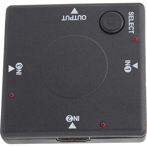 Commutateur 3 entrées/1 sortie, adaptateur/répartiteur d'interface multimédia HD 1080p, convertisseur vidéo pour ordinateur portable (1/5)