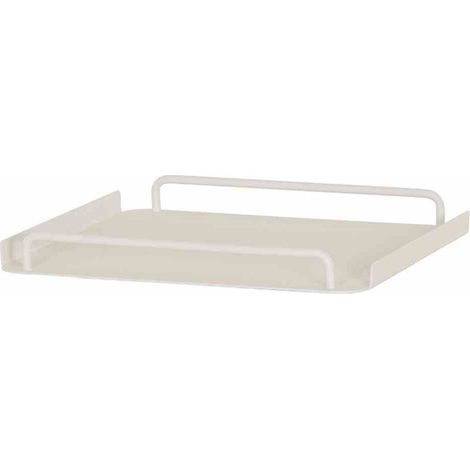 Bali Tablett 50x50 matt weiß Gestell Aluminium, mit Griffen (1/5)