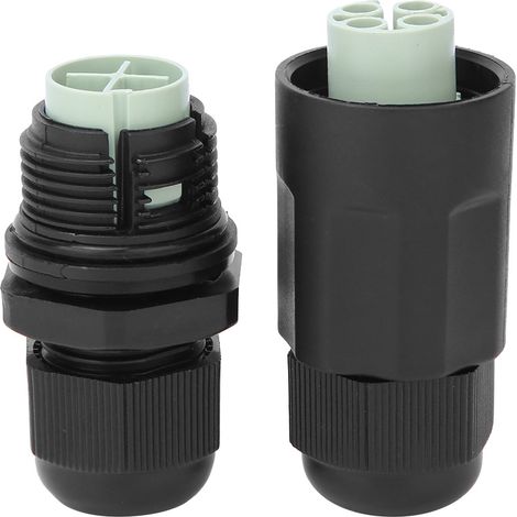 Connecteur étanche IP68, prise et fiche pour câble LED portable, 4 broches (1/5)