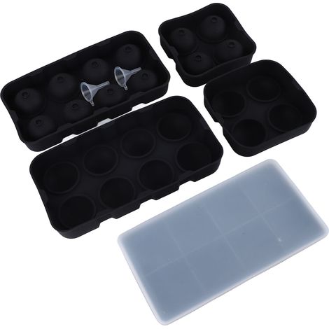 Grand bac à glaçons en silicone, démoulage facile, bac à glaçons carré et sphérique pour cocktails et whisky