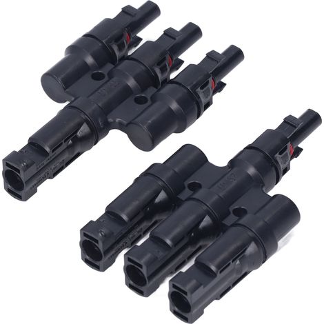 Connecteur solaire en T, coupleur étanche 3 vers 1 PPO pour production d'énergie extérieure (1/5)