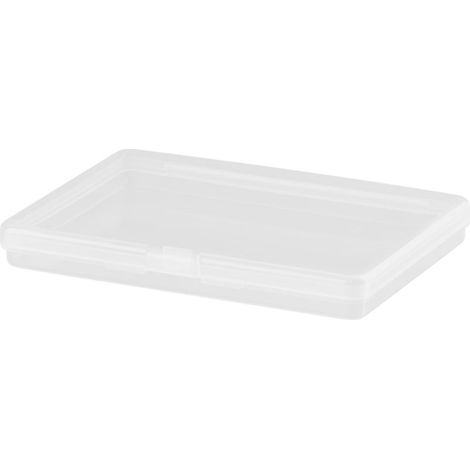 Boîte de rangement rectangulaire transparente avec couvercle, boîte en plastique transparent PP,1338816mm (1/5)
