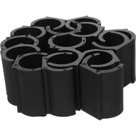 Lot de 20 colliers de serrage ronds noirs pour tubes, support stable (1/5)