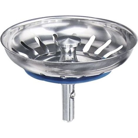 Panier pour Bonde d\'évier de Cuisine 80 mm - Crépine Universelle Acier Inoxydable, Bouchon Panier Pop-Up - Lavable Lave-Vaisselle, Ne se Bouche & Ne Déborde Pas (1/4)