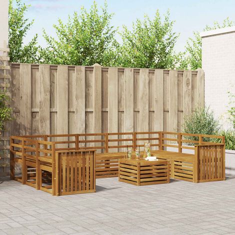 Sofagarnituren 10 pcs Natur Massivholz Akazie (1/5)