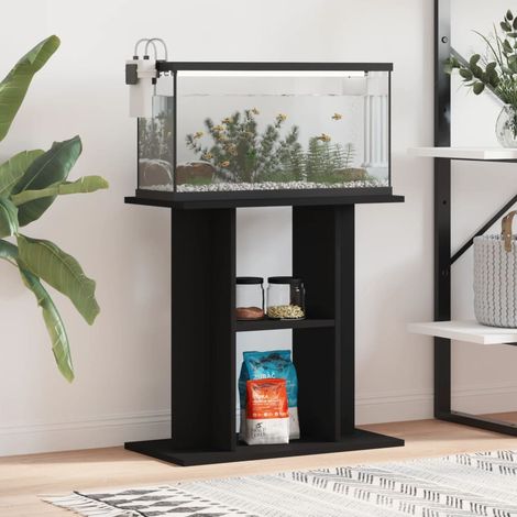 Meuble Support Noir Aquariums 60 X 30 cm. 1 étagère Support solide et stable pour aquariums (1/5)