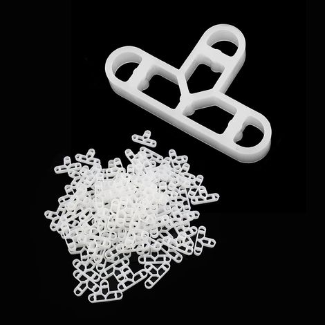 Lot de 100 Entretoises de carrelage en forme de T en plastique creux, amovible, produits de bricolage, panneaux de jardin (1/5)