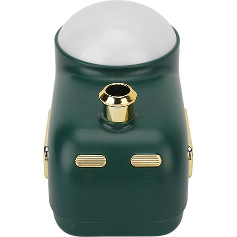Humidificateur avec veilleuse, brumisation fine, 3 modes d'éclairage (couleurs 3), style vintage, utilisable sur mobile, idéal pour la chambre (vert). (1/5)