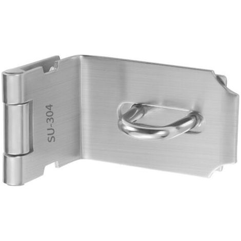 Verrouillage lourd pour cadenas, Verrou de porte, 90 degrés, Verrou de sécurité en acier inoxydable pour porte coulissante/coulissante, Plus épaisseur de nickel satiné,4 pouces (1/3)