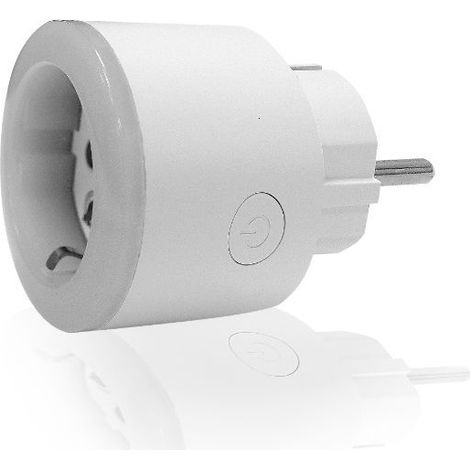 Mini prise connectée Wi-Fi aux normes européennes, compatible avec Google Assistant et Alexa. (1/4)