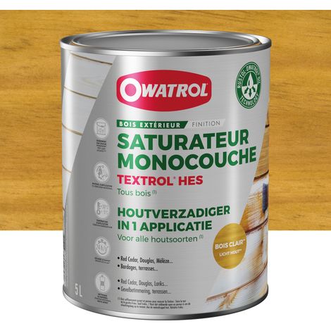 Owatrol – Saturateur monocouche pour bois clair 5L – Protection anti-UV – Pénétration profonde – Finition satinée-mat – Pour bois tendres