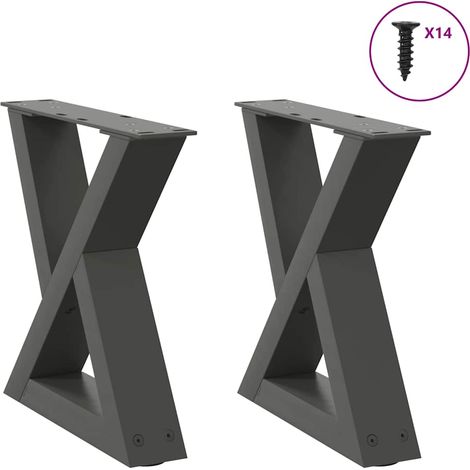 Couchtischbeine 2 Stk. Anthrazit 30x(30-31,3) cm Stahl