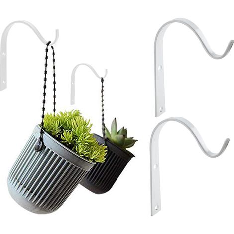 Patène Murale Vintage Décoration Intérieur/Extérieur - Lot de 2 Support Fer Forgé Pour Lanternes Pots Fleurs (11x7.8cm) (1/5)