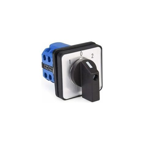 Commutateur camé rotatif 20 A 8 bornes 690 V – Sélecteur de charge 3 positions – Polycarbonate ignifuge – Pour moteurs asynchrones (1/5)