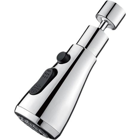 1 Mousseur Robinet 360° Rotatif, 3 Modes Jet, ABS Acier Inoxydable, Adaptateurs Multi-Tailles Pour Évier Cuisine (1/5)