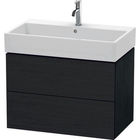 Meuble-lavabo L-CUBE 784x459mm 2 tiroirs blanc mat ES Ah centre