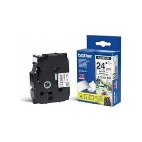 brother Beschriftungsband TZEFX651, 24mm, schwarz Druck/gelb Unterl., flexibel (1/3)