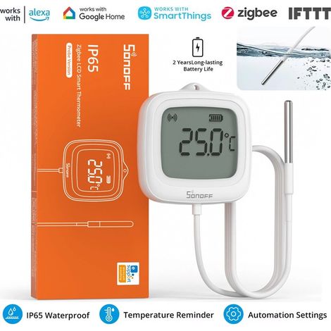 Sonoff SNZB-02LD Sensore di Temperatura Smart Zigbee con Sonda e Display