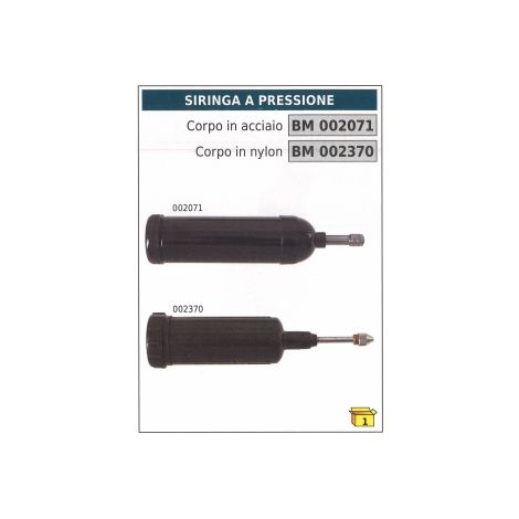 Jeringa a presión cuerpo de nylon código 002370