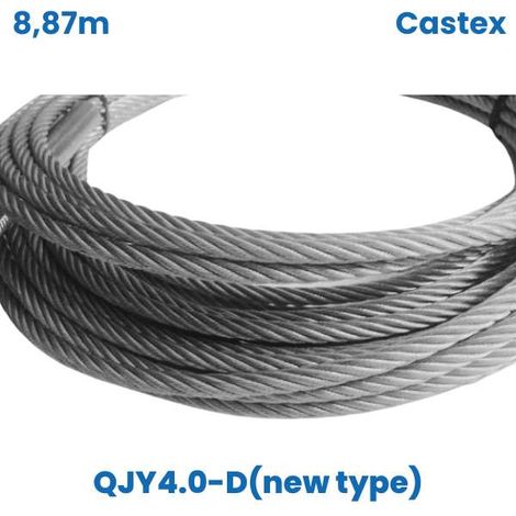Cavo di ricambio Castex: fune in acciaio da 8,87 m per QJY4.0-D (nuovo tipo) (1/5)