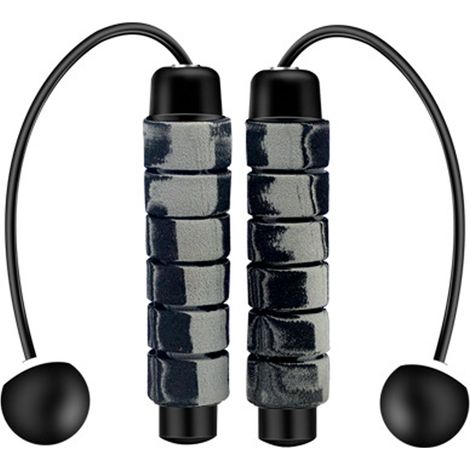 Corde À Sauter Sans Fil - Poignées Lestées Ajustables - Pour Fitness Boxe Et Entraînements Rapides En Intérieur Ou Extérieur - 1 Pièce (1/5)