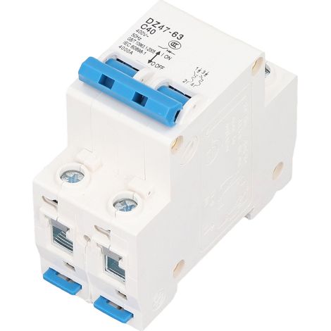 Disjoncteur miniature 2P, fonctions de protection multiples, haute sécurité, 40 A, 220 V, disjoncteur différentiel (1/5)