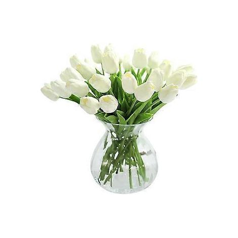 10 künstliche Tulpen aus PU-Latex mit realistischer Haptik, ideal für Blumensträuße, Gestecke und Dekorationen für Zuhause, Zimmer, Hochzeiten, Partys und Tischdekorationen. (1/5)