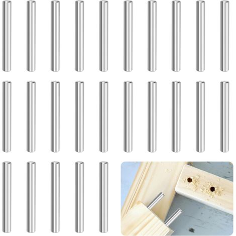 25 Pcs Goujon Broche Cylindrique Ø5x40mm Cheville Broche en Acier Inoxydable Goupilles Cylindriques Solides Chevilles de Support D'étagère Argenté pour étagères (1/5)