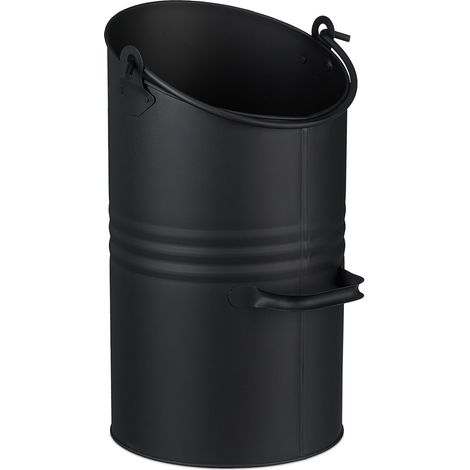Secchio per carbone da 12 litri - Secchio per camino in ferro nero
